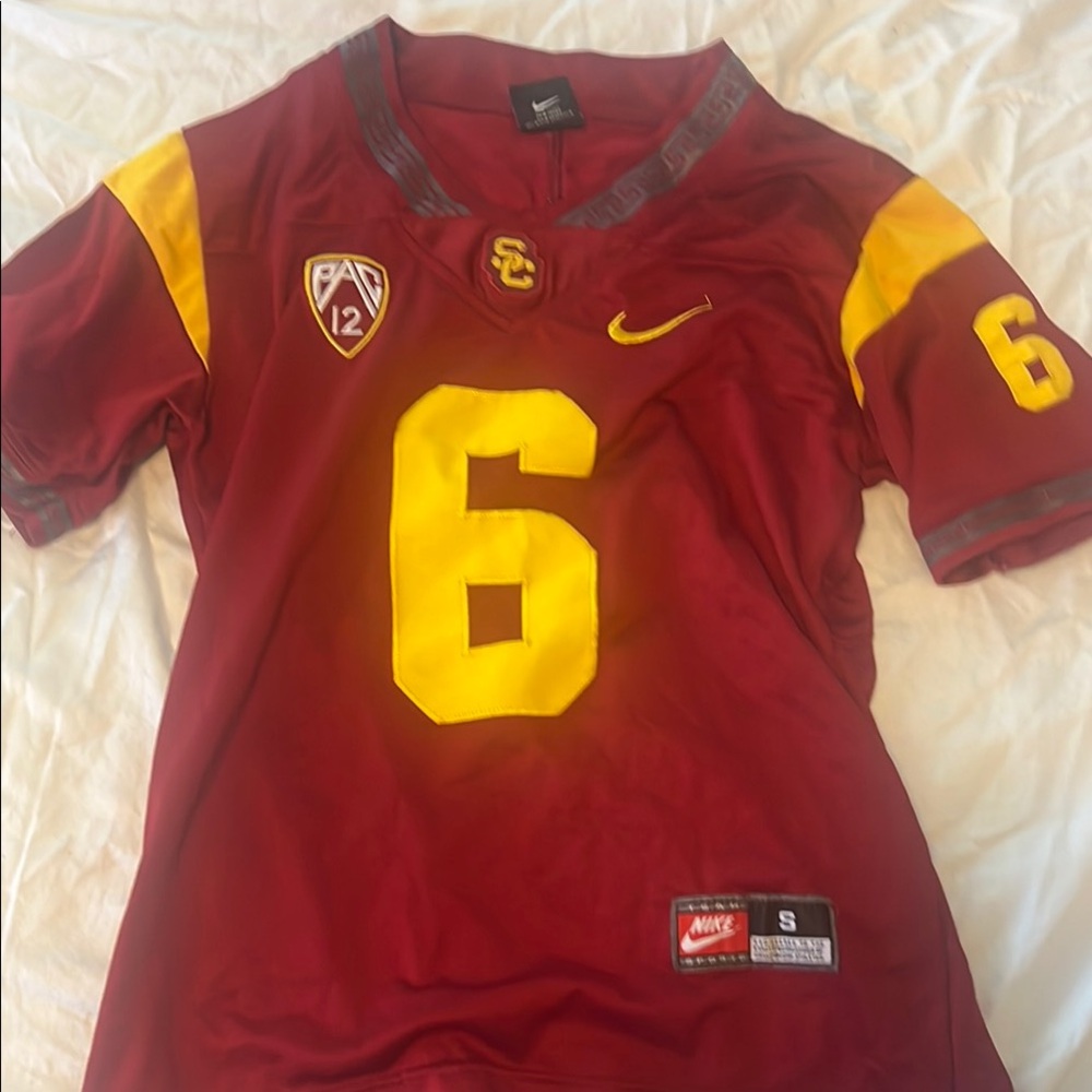 vintage nike red and yellow jones 6 jersey